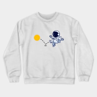 Astronaut plays Sun Soccer Crewneck Sweatshirt